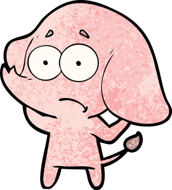 bir insan tarafından çizilmiş belirsiz bir fil.