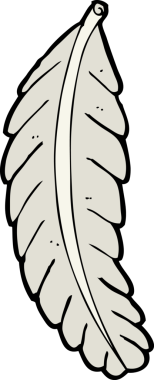 bir insan tarafından çizilmiş karikatür tüyü