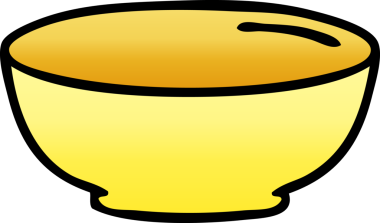 bir insan tarafından çizilmiş gölgeli bir çizgi film kasesi.