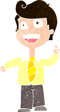 bir insan tarafından çizilmiş bir karikatür okulu çocuğu.