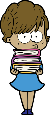 Bir insan tarafından çizilmiş karikatür kadın.