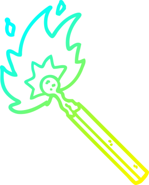 Bir insan tarafından çizilmiş bir karikatürün soğuk gradyan çizimi