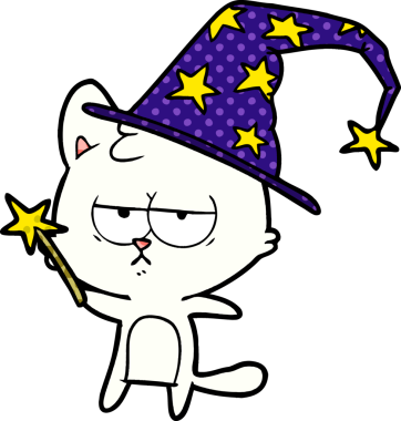 Bir insan tarafından çizilmiş sıkıcı çizgi film kedisi.