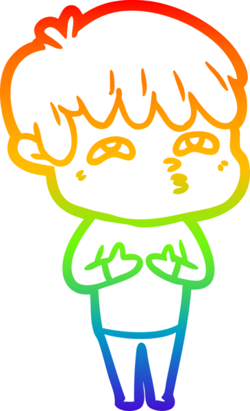 Gökkuşağı gradyanı çizimi Bir insan tarafından çizilmiş tuhaf bir çizgi