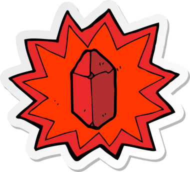 Bir insan tarafından çizilmiş bir yakutun çıkartması.