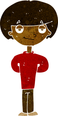 Bir insan tarafından çizilmiş mutlu bir adam.