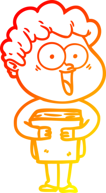 Bir insan tarafından çizilmiş mutlu bir adamın çizgi çizimi.