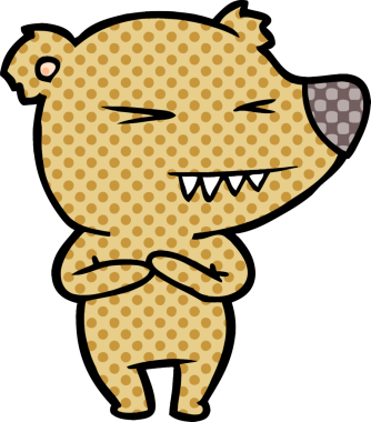 Bir insan tarafından çizilmiş bir çizgi film karakteri.