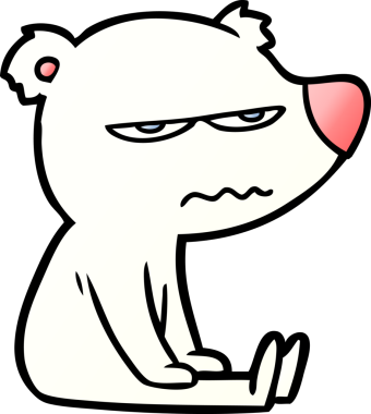 Bir insan tarafından çizilmiş kutup ayısı karikatürü