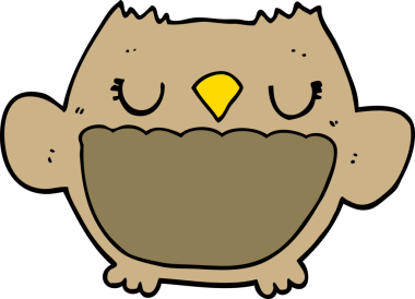 bir insan tarafından çizilmiş bir baykuş.