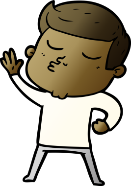 Bir insan tarafından çizilmiş karikatür mankeni adam.