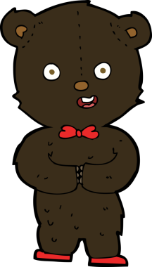 Bir insan tarafından çizilmiş oyuncak ayı.