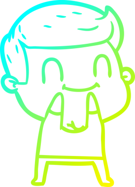 Bir insan tarafından çizilmiş karikatür cana yakın bir adamın çizimi.