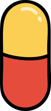 Bir insan tarafından çizilmiş geleneksel bir hap dövmesi.