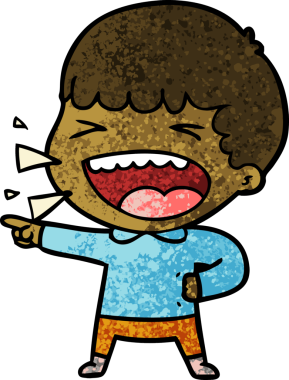 Bir insan tarafından çizilmiş gülen adam.