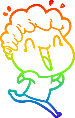 Bir insan tarafından çizilmiş mutlu bir adamın çizgi çizimi.