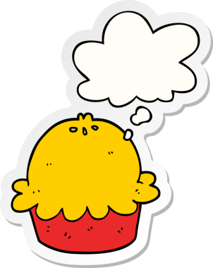 Düşünce baloncuklu karikatür turtası insan tarafından çizilmiş bir çıkartma.