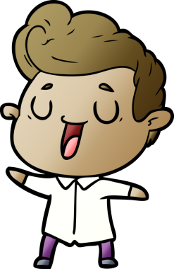 Bir insan tarafından çizilmiş mutlu çizgi film adamı.