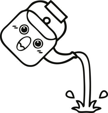 Bir insan tarafından çizilen çaydanlığın çizgi çizimi