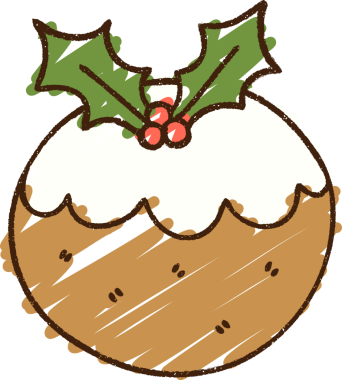 Bir insan tarafından çizilmiş Noel Pudingi Tebeşiri