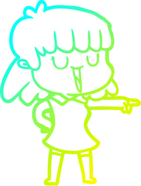 Bir insan tarafından çizilmiş bir karikatür kadın çizimi.