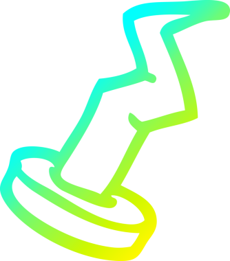 Bir insanın çizdiği çivinin soğuk gradyan çizgisi.