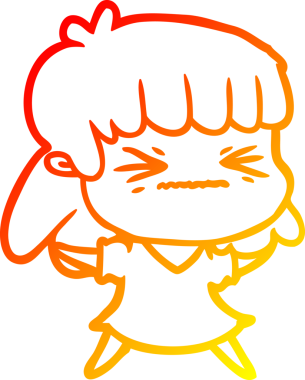 Bir insan tarafından çizilmiş bir karikatür kadın çizimi