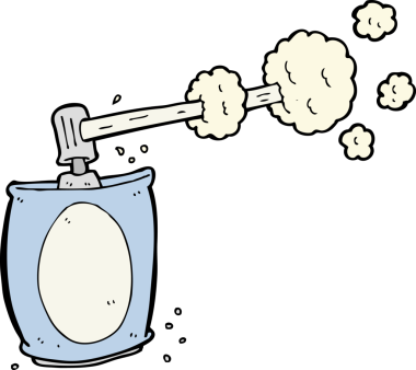 Bir insan tarafından çizilmiş karikatür spreyi.