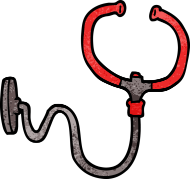 Bir insan tarafından çizilmiş karalama steteskobu.