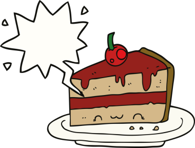 Bir insan tarafından çizilmiş konuşma balonlu çizgi film pastası.