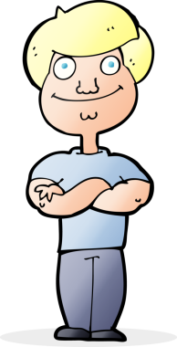 Bir insan tarafından çizilmiş mutlu bir adam.