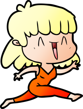 Bir insan tarafından çizilmiş karikatür kadın.