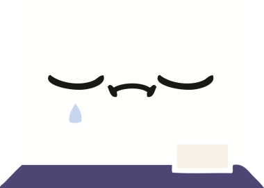 Bir insan tarafından çizilmiş beyaz bir panonun düz renkli retro karikatürü