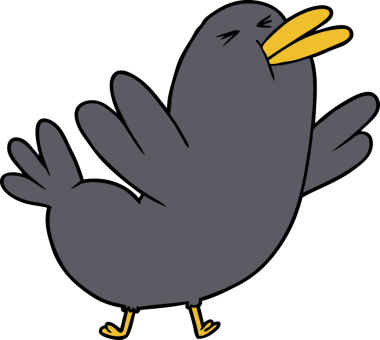 bir insan tarafından çizilmiş karatavuk