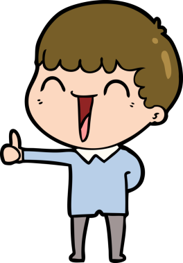 Bir insan tarafından çizilmiş mutlu bir adam.