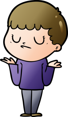 Bir insan tarafından çizilmiş huysuz çocuk çizgi filmi.