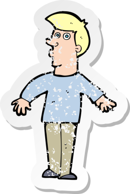 Bir insan tarafından çizilmiş bir karikatürün gerilimli çıkartması şaşırttı.