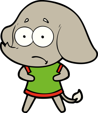 bir insan tarafından çizilmiş belirsiz bir fil.