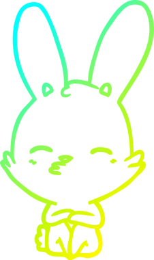 Bir insan tarafından çizilmiş garip bir tavşan çizgi filmi.