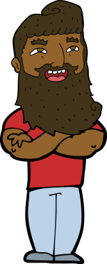 Bir insan tarafından çizilmiş gururlu bir adam.