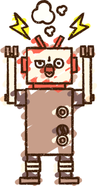 Bir insan tarafından çizilen robot tebeşiri.