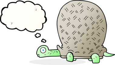 Bir insan tarafından çizilmiş serbest çizim baloncuk kaplumbağa.