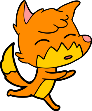 bir insan tarafından çizilmiş tilki çizgi filmi