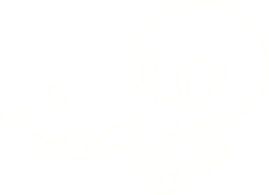 Ürkütücü Kafatası Tebeşiri Bir insan tarafından çizilmiş