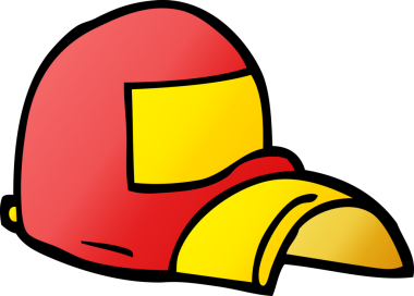 Bir insan tarafından çizilmiş karalama beyzbol şapkası.