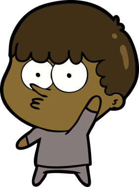 Çizgi film meraklısı çocuk bir insan tarafından çiziliyor.