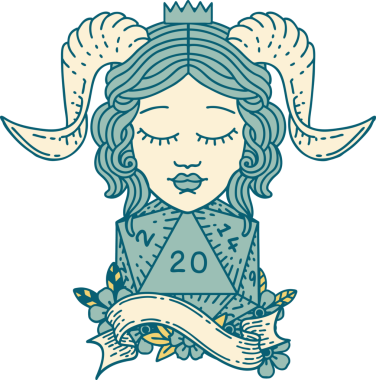 Retro Dövme Biçimi Bir insan tarafından çizilmiş doğal yirmi zar atışıyla düzenleme