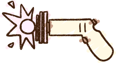 Bir insan tarafından çizilen Ray Gun Tebeşiri