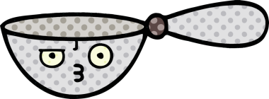 Bir insan tarafından çizilmiş bir kaşık çizgi romanı.