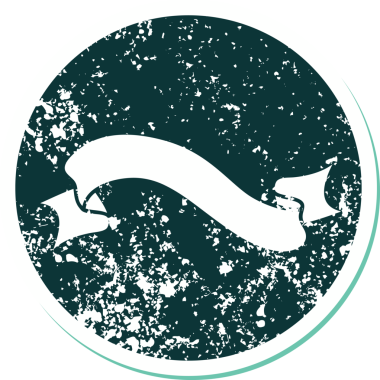 Bir insan tarafından çizilmiş bir pankartın sembolik dövmeli resmi